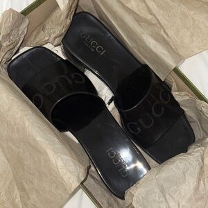 Gucci Women's Black Slide Sandals